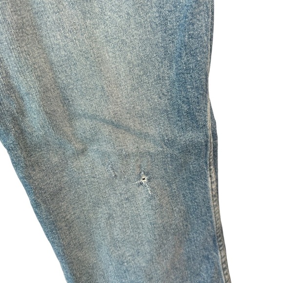 Free People Jeans Women Size 31 Emmy Split Hem Bootcut Blue Button Fly High Rise - Picture 11 of 16